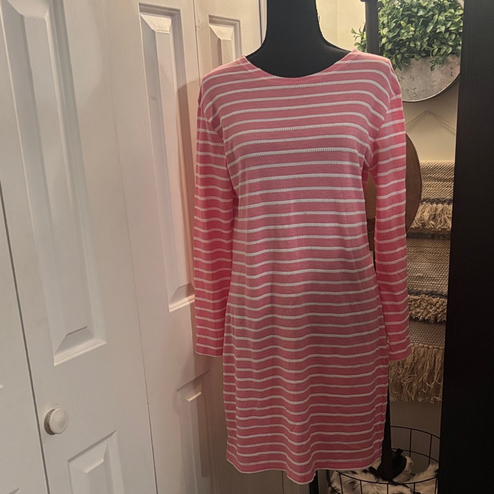 STS Chic Pink and White Striped Dress